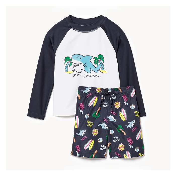 Toddler Boys' 2-Piece Rash Guard Set